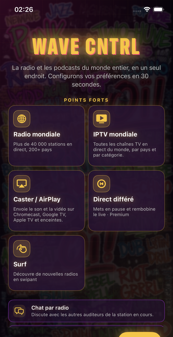 Toutes les fonctionnalités